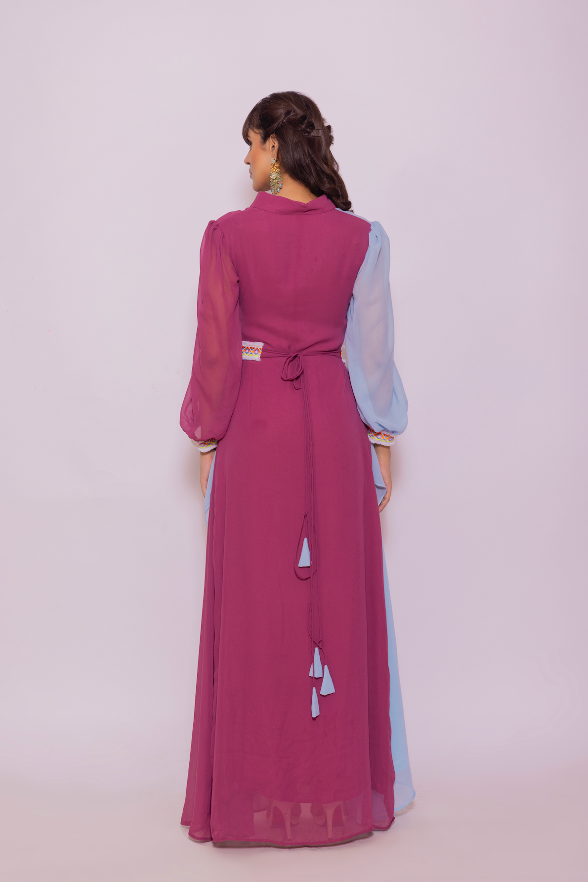 Cowl Drape Dress Purple