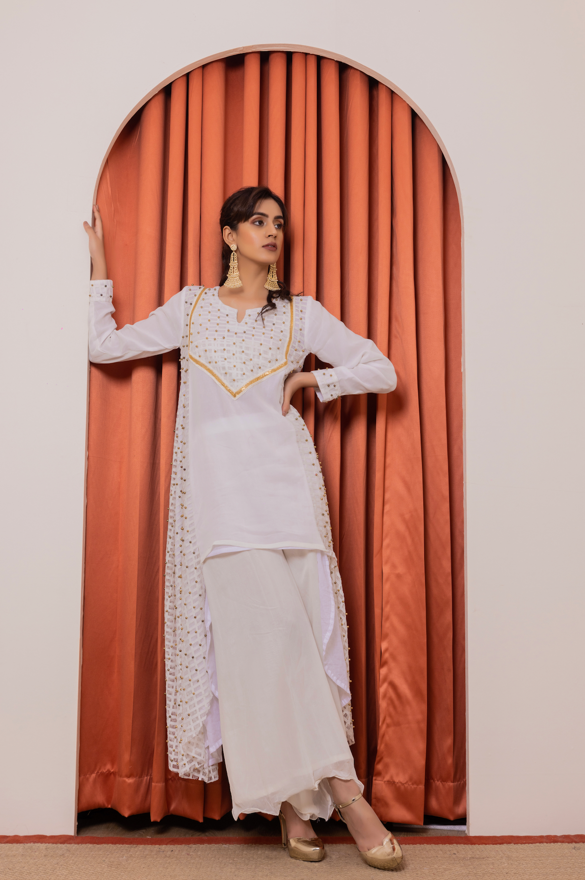High Low Shirt with Palazzo