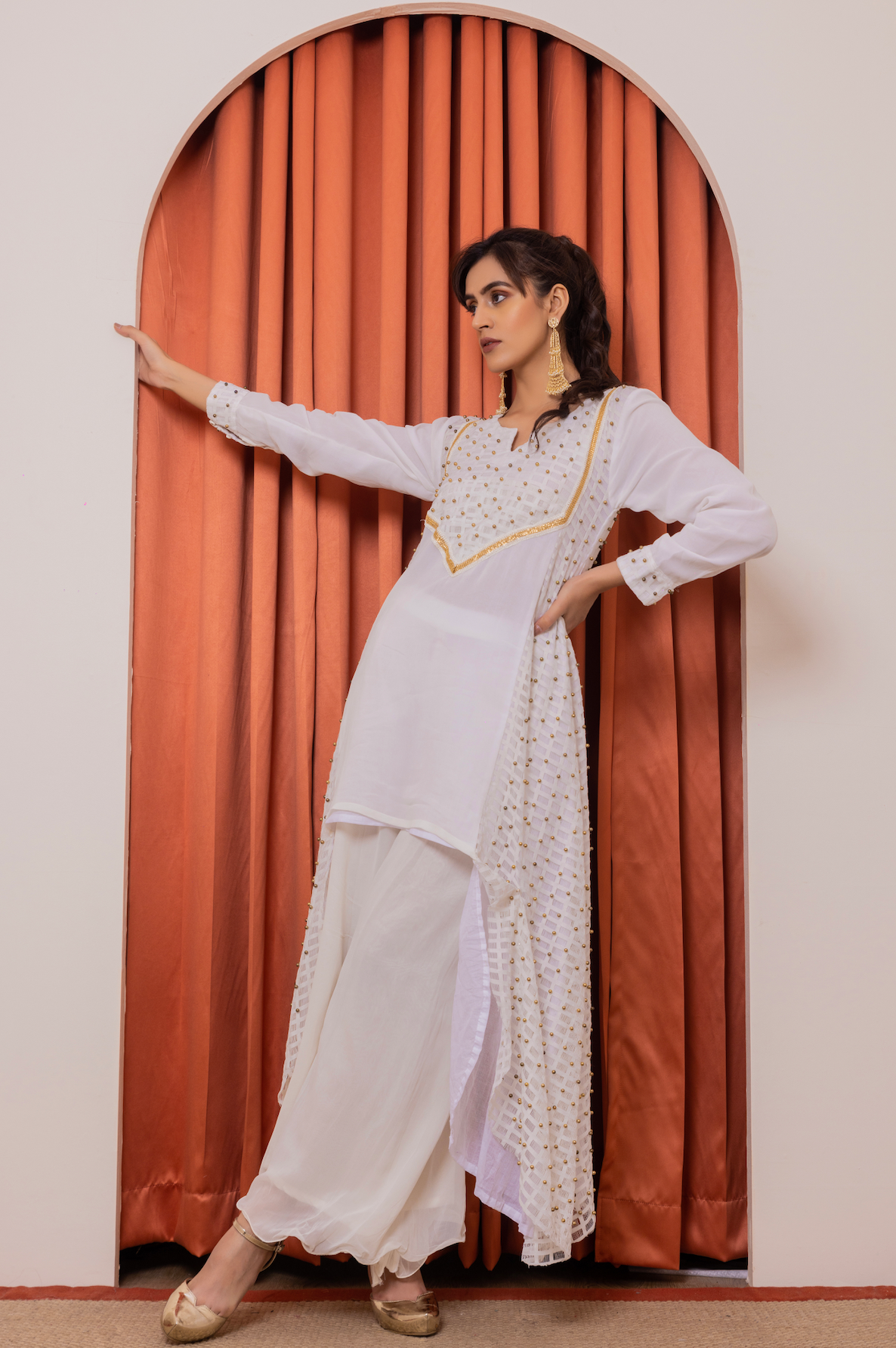 High Low Shirt with Palazzo