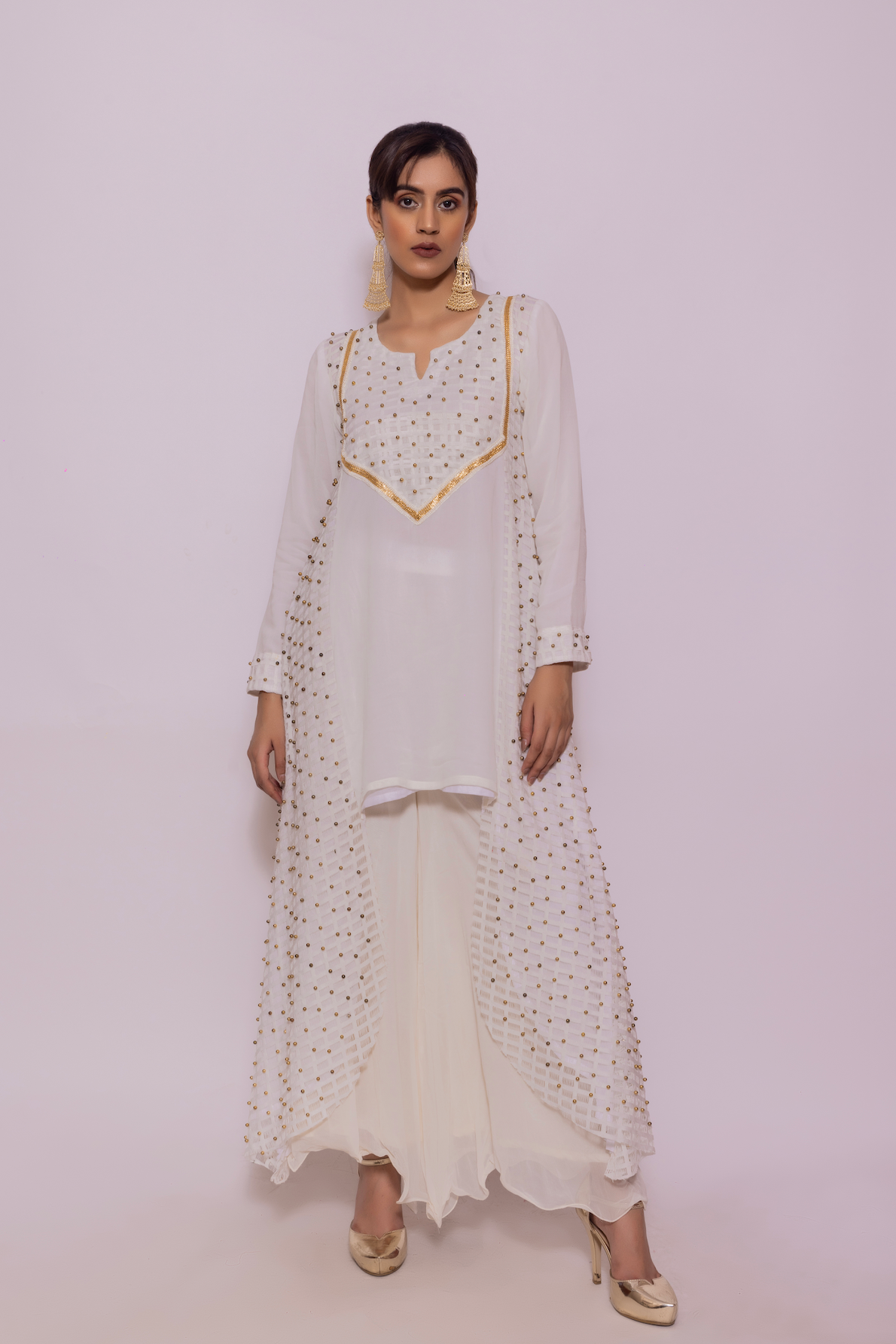 High Low Shirt with Palazzo