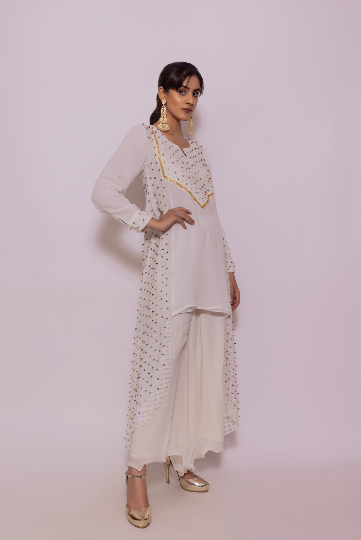 High Low Shirt with Palazzo