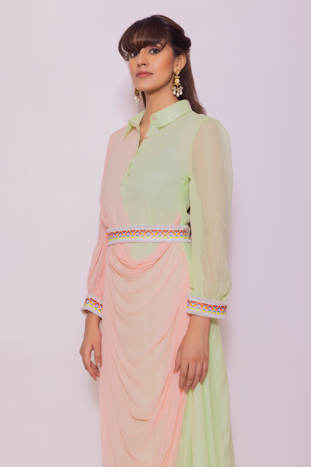 Cowl Drape Dress