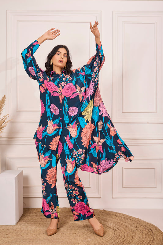 One Side Kaftan Co-ord Set