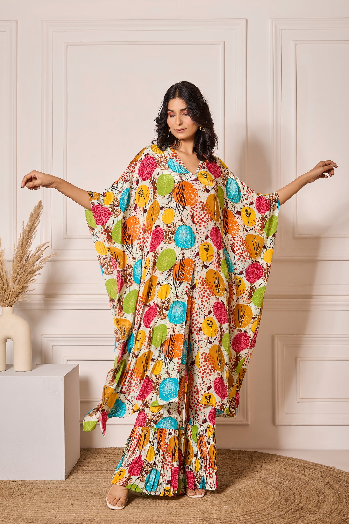 Kaftan Shirt with Pleated Pants