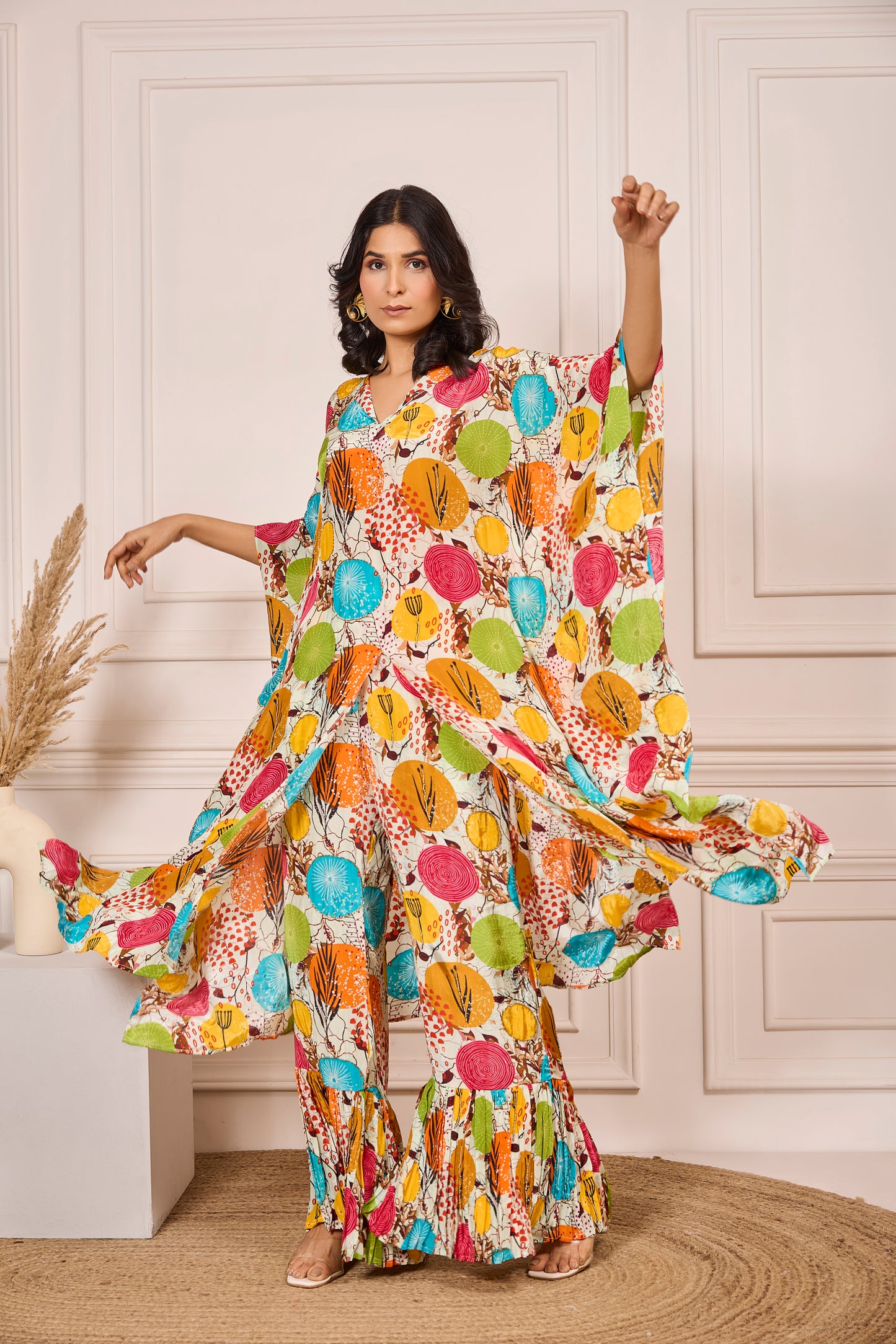 Kaftan Shirt with Pleated Pants