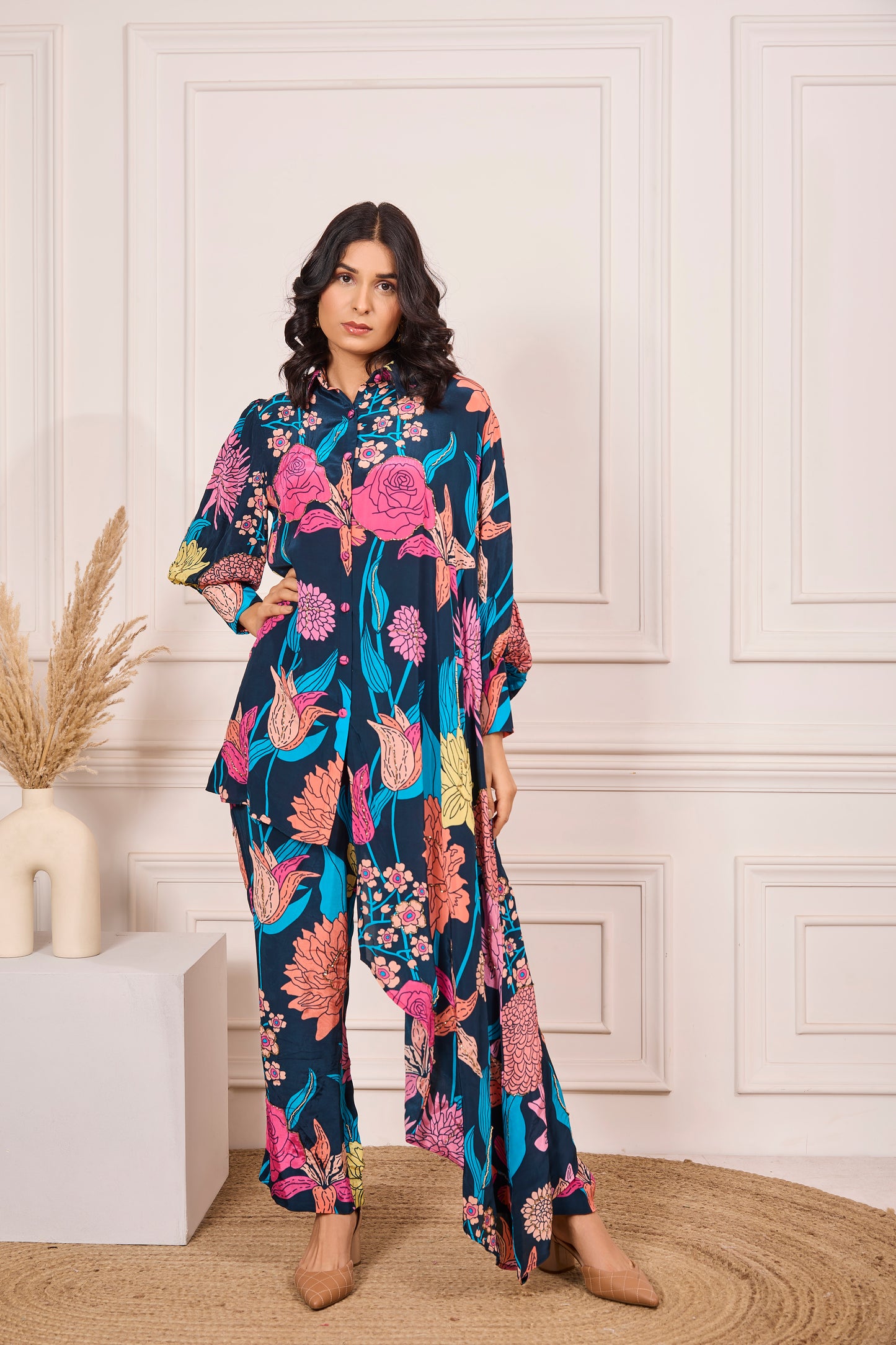 One Side Kaftan Co-ord Set