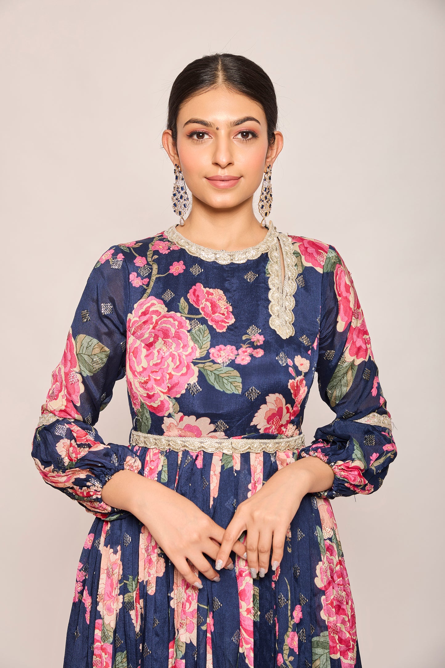 One Piece Pleated Dress with Belt