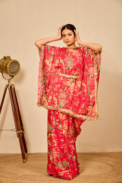 Stitched Saree with 3 Drape Styles