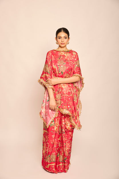 Stitched Saree with 3 Drape Styles