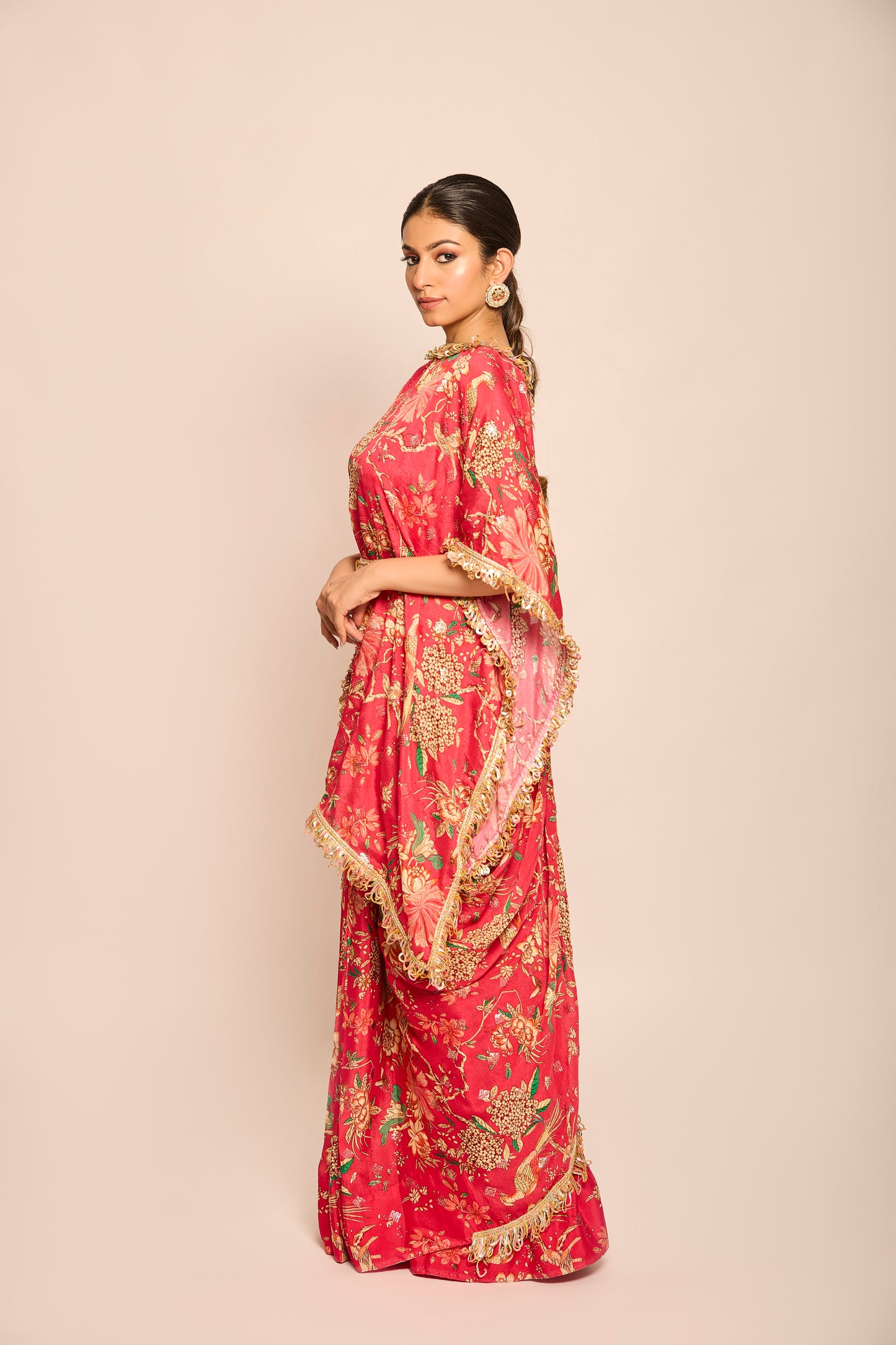 Stitched Saree with 3 Drape Styles