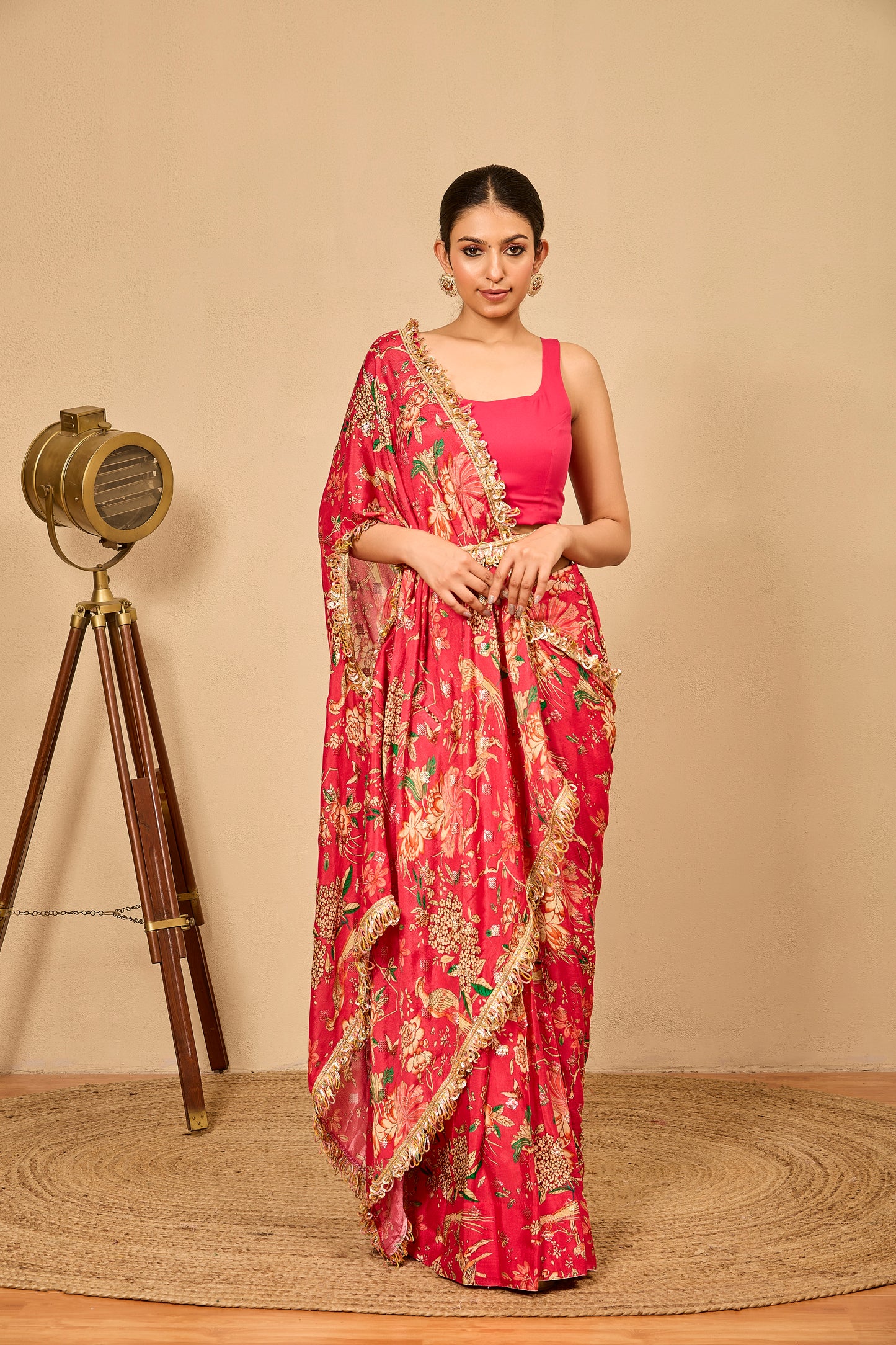 Stitched Saree with 3 Drape Styles