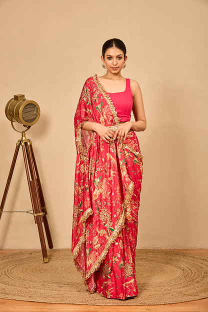 Stitched Saree with 3 Drape Styles