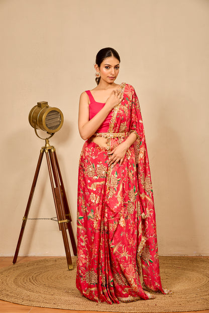 Stitched Saree with 3 Drape Styles
