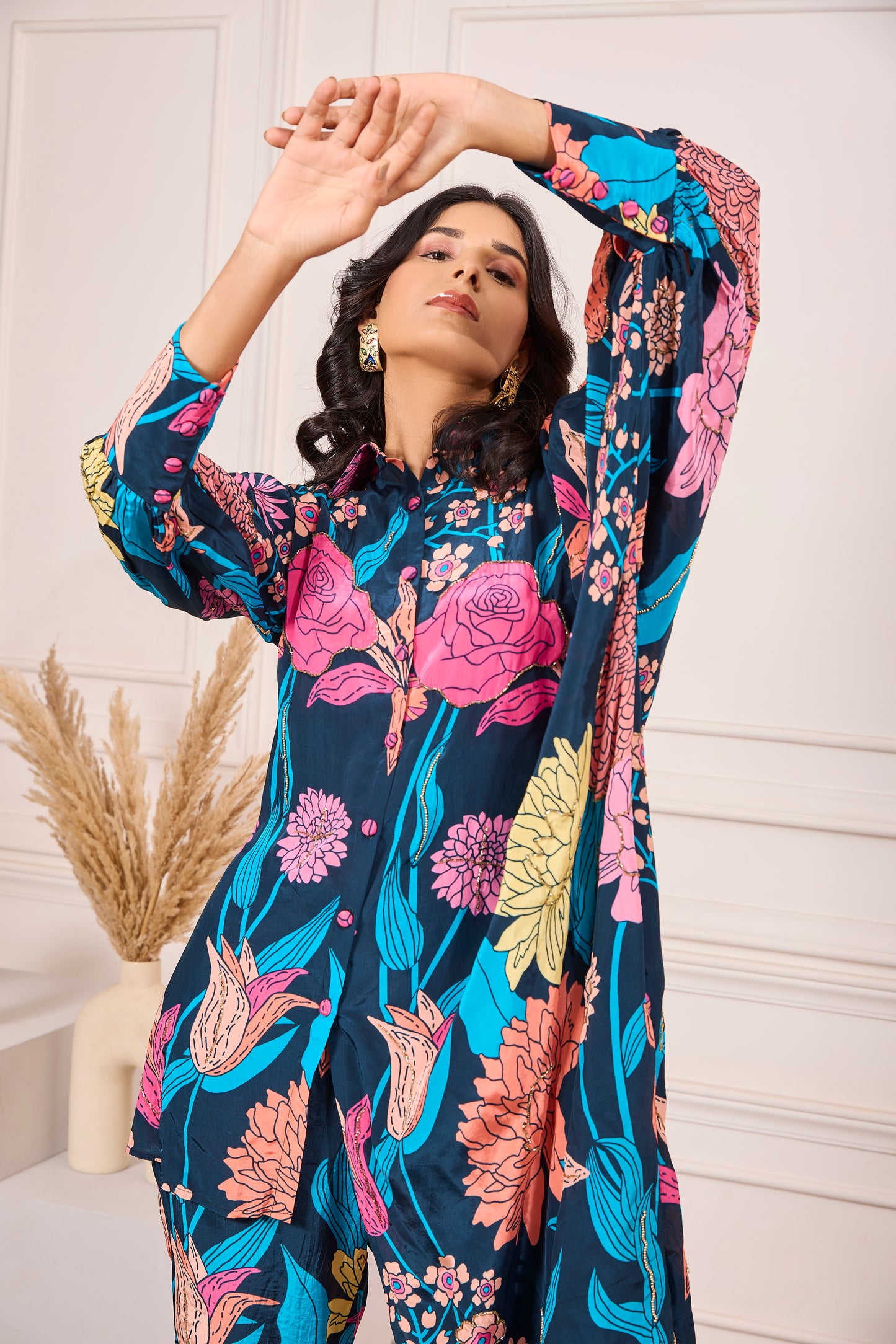 One Side Kaftan Co-ord Set