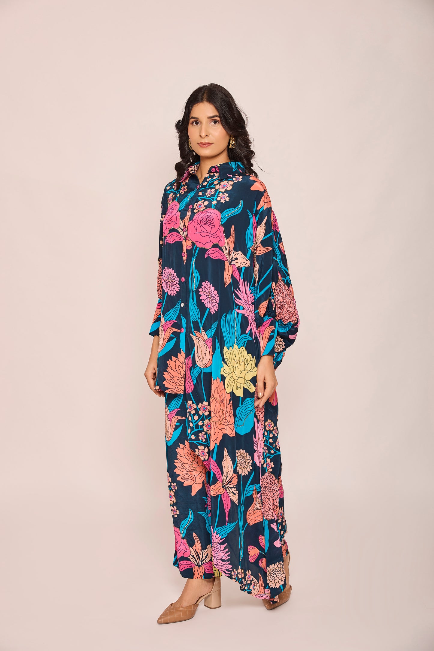 One Side Kaftan Co-ord Set